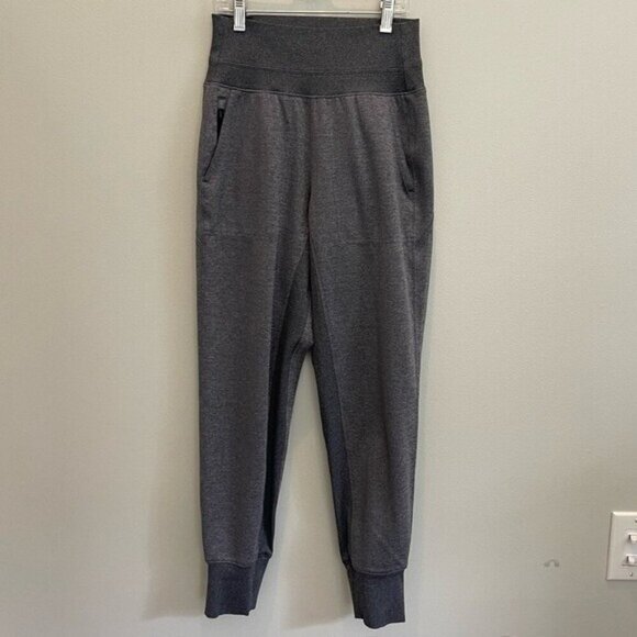 Athleta Venice Jogger Pant Womens XXS Heather Gray High Rise Zipper pockets - Picture 1 of 15